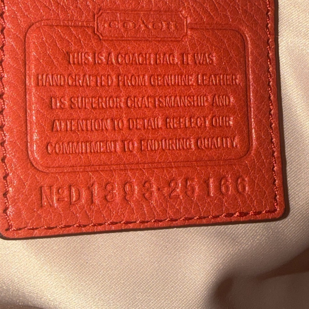 Coach Brick Orange Leather Madison Madeline East West Bag#25166 - Picture 12 of 12